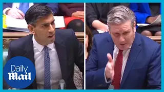 ‘Badge of shame’: Keir Starmer and Rishi Sunak clash over nurse strikes in final PMQs of the year