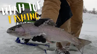 Utah Ice Fishing | Big RAINBOW Trout