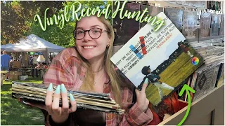 Vinyl Record Hunting At The Flea Market | Visiting My FAVORITE Record Store!!