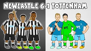 🤯6-1! NEWCASTLE vs SPURS🤯 (Goals Highlights Isak Murphy Joelinton Wilson)