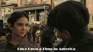 Once Upon a Time in America Noodles pulls Deborah's pigtail. Noodles, look at yourself in the mirror