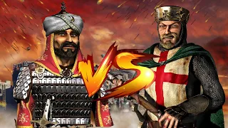 The Greatest Battel of Saladin the Mighty vs Richard the Lionheart | Stronghold Crusader AI Match