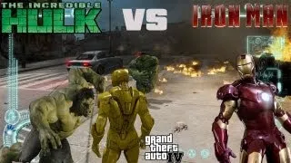 GTA IV Hulk Mod + Iron Man Mod - The Epic Battle Hulk vs Iron Man