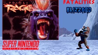 Primal Rage - Blizzard: Fatalities (Finish Moves) - SNES