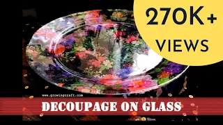 1 Glass Plate Best decoupage tutorial I Decoupage for beginners at home