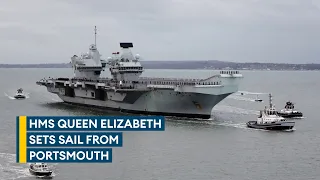 Live: HMS Queen Elizabeth sets sail from Portsmouth for repairs