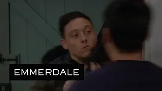Emmerdale - Matty Provokes Cain Into Attacking Him