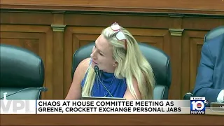Chaos at house committee meeting as Marjorie Taylor Greene, Crockett exchange personal jabs