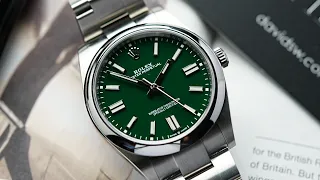 4K Rolex Oyster Perpetual 41mm British Green Dial | Hands on Review