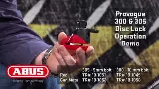 ABUS PROVOGUE 300 & 305 DISC LOCK Operational Demo