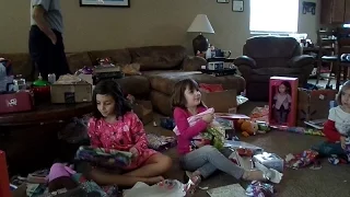 Opening Christmas presents