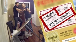 Lottery Ticket Prank (TABLE FLIP RAGE)!!