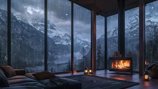 Cozy Haven | Thunderstorm, and Fireplace Sounds for Relaxation, Study, and Meditation | 3 Hours