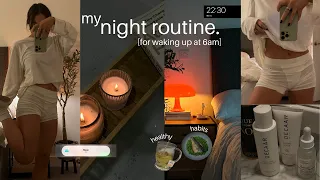 MY NIGHT ROUTINE for waking up early | easy healthy habits *aesthetic*