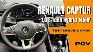 Renault Captur 2023 (1.6 E-Tech  Hybrid 145HP) | 4K Test Drive | 0-100 | Weighing | Engine