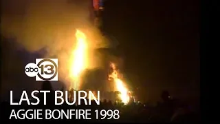 Last Texas A&M Aggie Bonfire in 1998