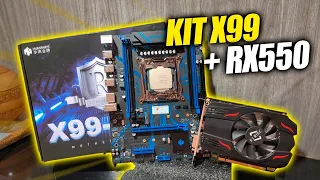 TESTEI A RX550 DO ALIEXPRESS COM O KIT X99 QD4 (XEON E5 2620 V3)