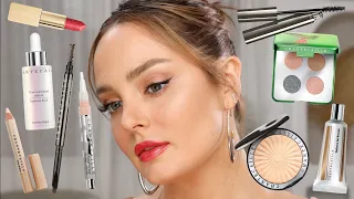 Holiday Party Look with Red Pearl Lips + 25% off Luxury Makeup!