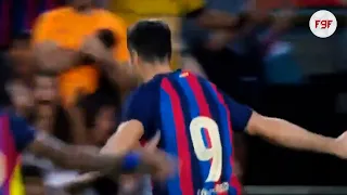 ROBERT LEWANDOWSKI FIRST GOAL FOR BARCELONA - JOAN GAMPER