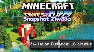 Simulation Distance & World Upgrades Explained! ▫ Snapshot 21w38a ▫ Minecraft 1.18 Caves & Cliffs