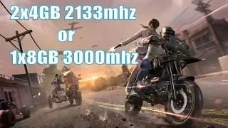 2x4GB 2133MHz vs 1x8GB 3000MHz RAM Test