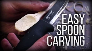 Easy Spoon Carving - Without a spoon knife