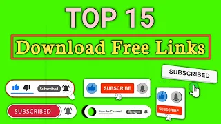 Top 15! Green Screen Subscribe Button Click No Copyright Free Download & bell