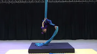 "Русалочка" Казарян Кристина, воздушные полотна - новички. Aerialsilk