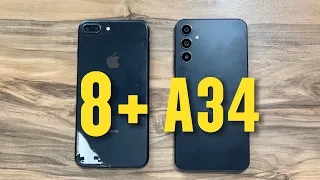 Samsung Galaxy A34 vs iPhone 8 Plus