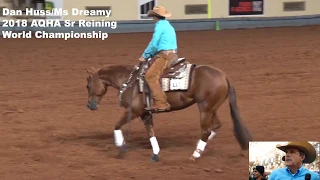 Rider and fellow reiners react  to broken bridle performance at AQHA Sr Reining by Horse of the West