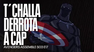 Black Panther derrota a  Capitán América y roba su escudo | Avengers Assemble