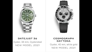 New from Rolex Datejust 36 and Cosmograph Daytona.