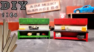 How to make workbench for Hot Wheels garage DIY diorama