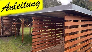 Brennholzunterstand  selbst bauen