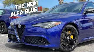 First Look! NEW Anodized Blue Metallic On 2020 Alfa Romeo Giulia