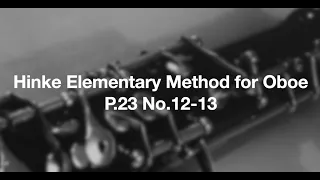 Hinke Elementary Method for Oboe P.23 No.12-13