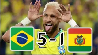Neymar Broke Pele's record Brazil vs Bolivia 5 : 1 All Goals & Highlights
