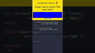 JavaScript: How to change opacity of an HTML element using HTML range slider?