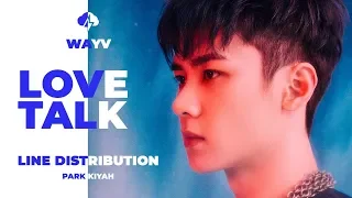 WayV - Love Talk Line Distribution (Color Coded) | 威神V - 歌詞