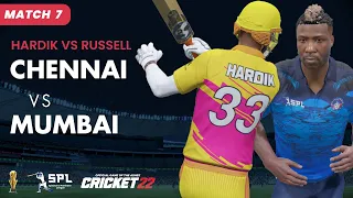 #7 SPL -  CHENNAI PHOENIX VS MUMBAI CAPTAINS | CRICKET 22 | RUSSELL VS HARDIK @CricVerseOfficial