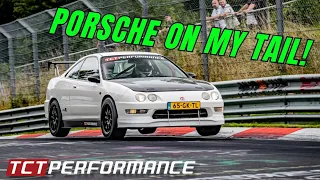 Porsche GT3 Chases me on a little push lap Nurburgring Nordschleife BTG