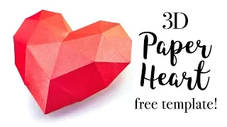 3D Paper Heart Tutorial - Valentine's Day DIY - Paper Kawaii