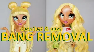 DETAILED Bang Removal Tutorial on Rainbow High dolls [Sunny Madison]