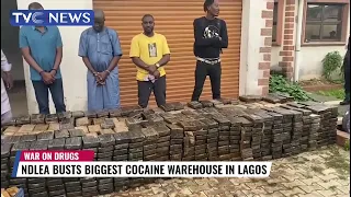 NDLEA Arrested Biggest Coc#ine Warehouse In Lagos