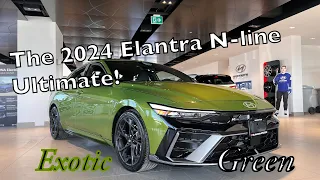 The 2024 Elantra N-line Ultimate Walkaround | in EXOTIC GREEN