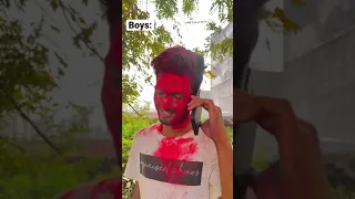 Girls vs boys on holi 😂| The most viral comedy 🔥| Bihariladka #shorts #ytshorts