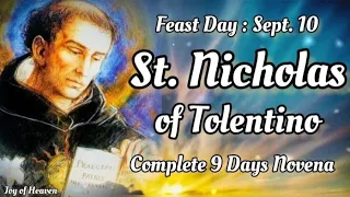 A Complete Novena Prayer to ST. NICHOLAS OF TOLENTINO || Feast Day : Sept. 10