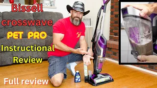 How to use a Bissell Crosswave Pet Pro cleaner mop