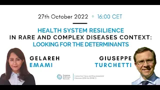 Health System Resilience in rare and complex diseases context: Looking for the determinants