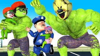 Scary Teacher 3D - Brother NickJoker and NickHulk vs Giant IceScream rescue Kind Police Happy ending